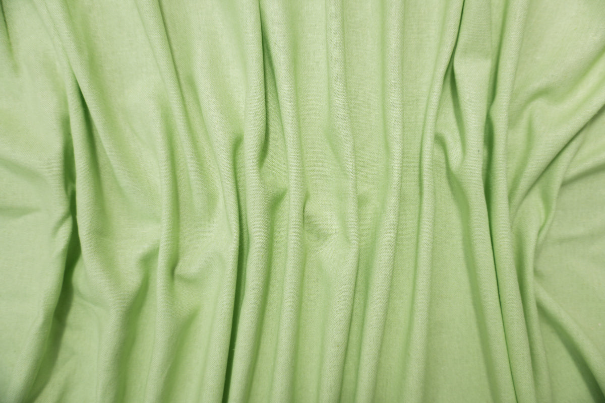 Light Lime Green Washed Rayon Linen Solid Reorderable Woven Fabric