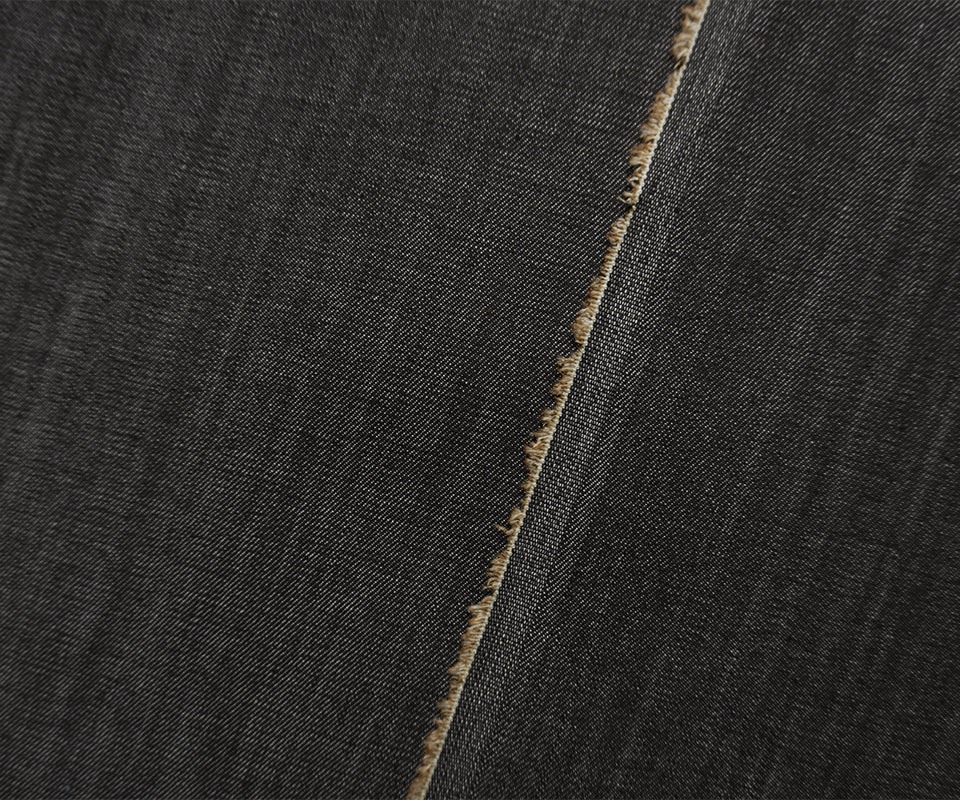 Night Black 9.5 oz. Cotton-Rayon-Modal Stretch Twill Denim Fabric