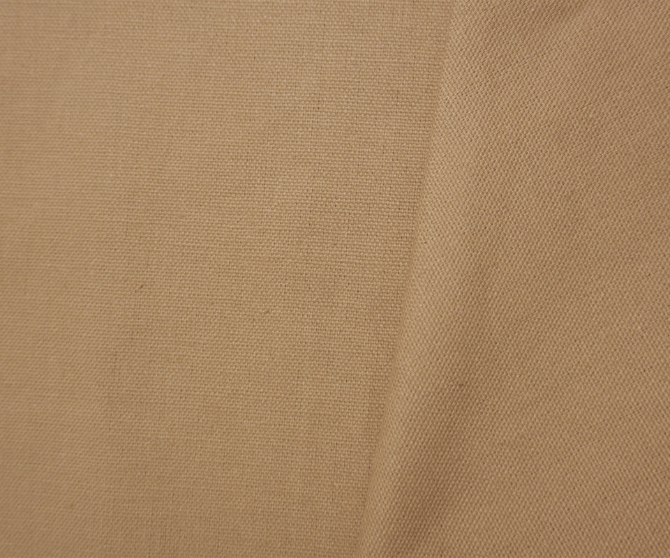 Tan Beige Cotton Solid Canvas Woven Fabric