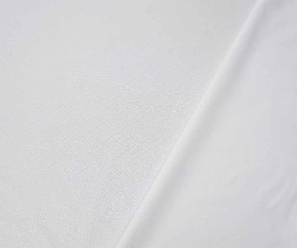 White Nylon Spandex Performance Solid Knit Fabric