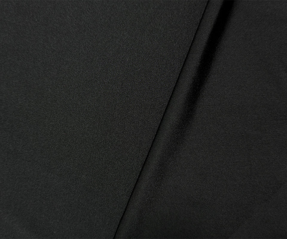 Black Nylon Spandex Performance Solid Knit Fabric