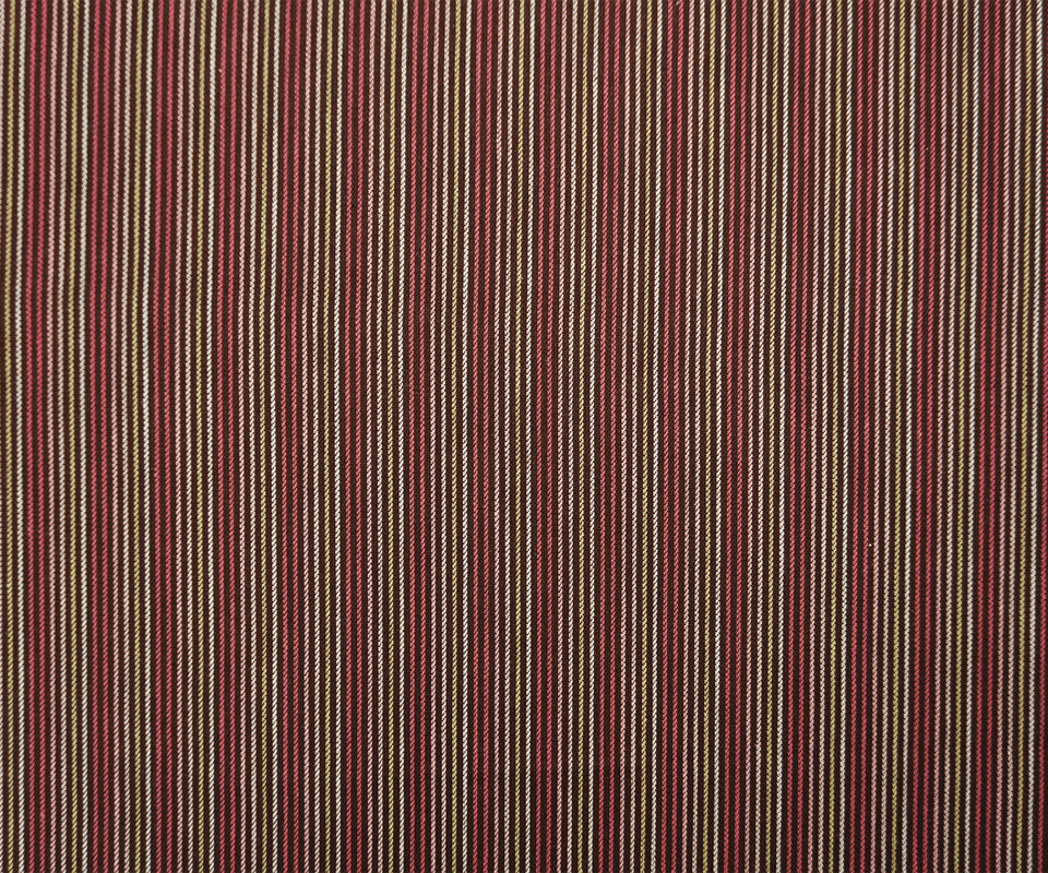 Deep Red Cotton Stripe Woven Fabric