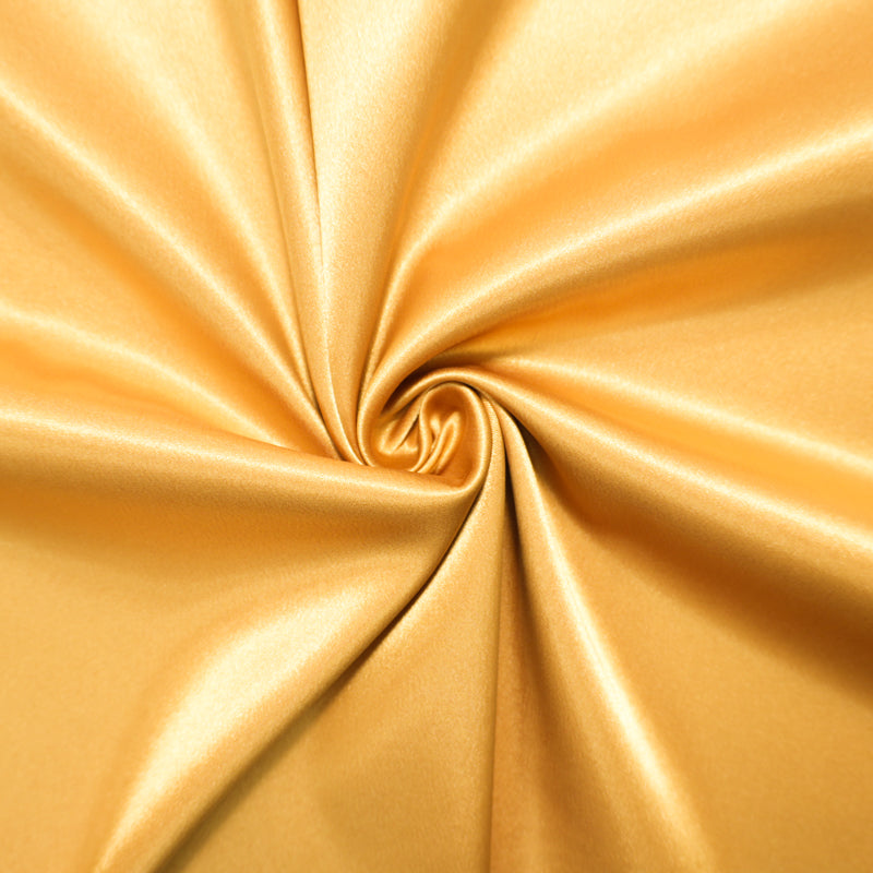 Yellow Poly Stretch Spandex Solid Satin Woven Fabric