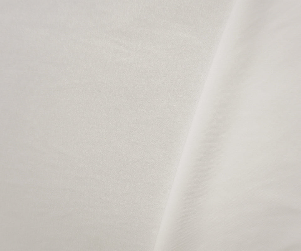 White Poly Solid Sanded Satin Woven Fabric