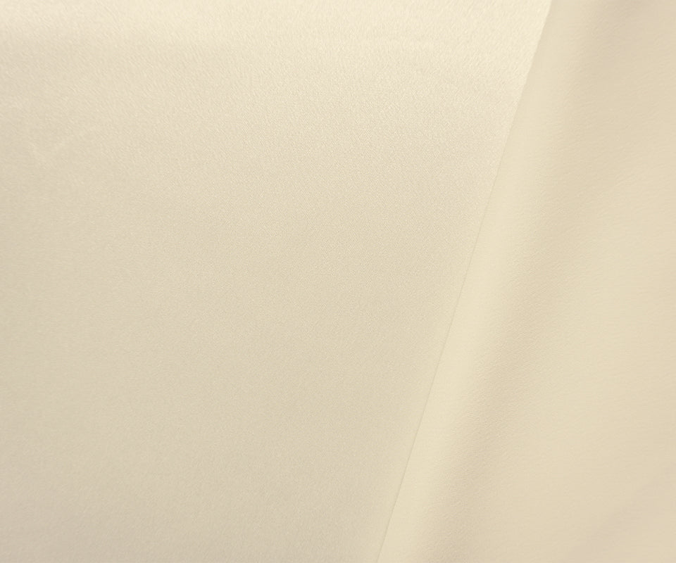 White Poly Stretch Solid Satin Woven Fabric