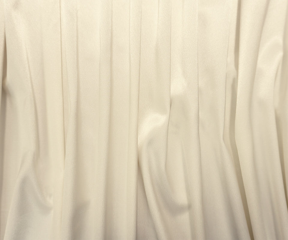White Poly Stretch Solid Satin Woven Fabric