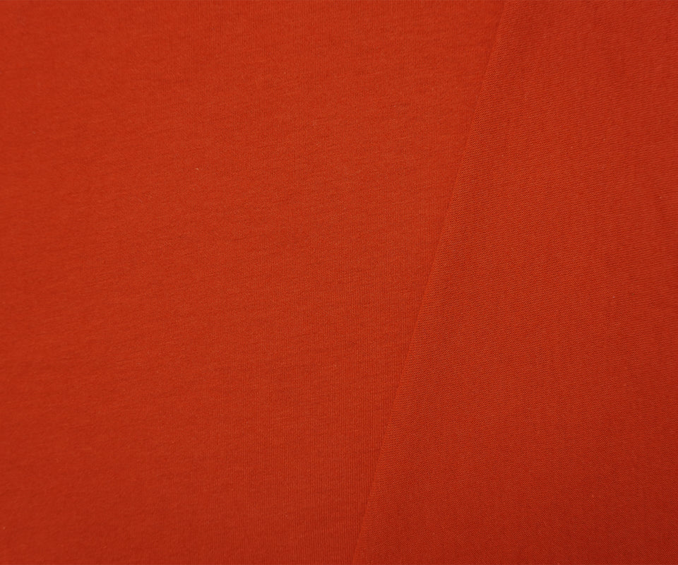 Orange Cotton Spandex Stretch Solid Jersey Knit Fabric