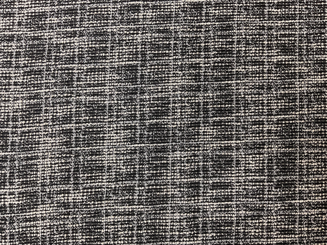 Black-Multi Poly Rayon Texture Double Knit Novelty Fabric