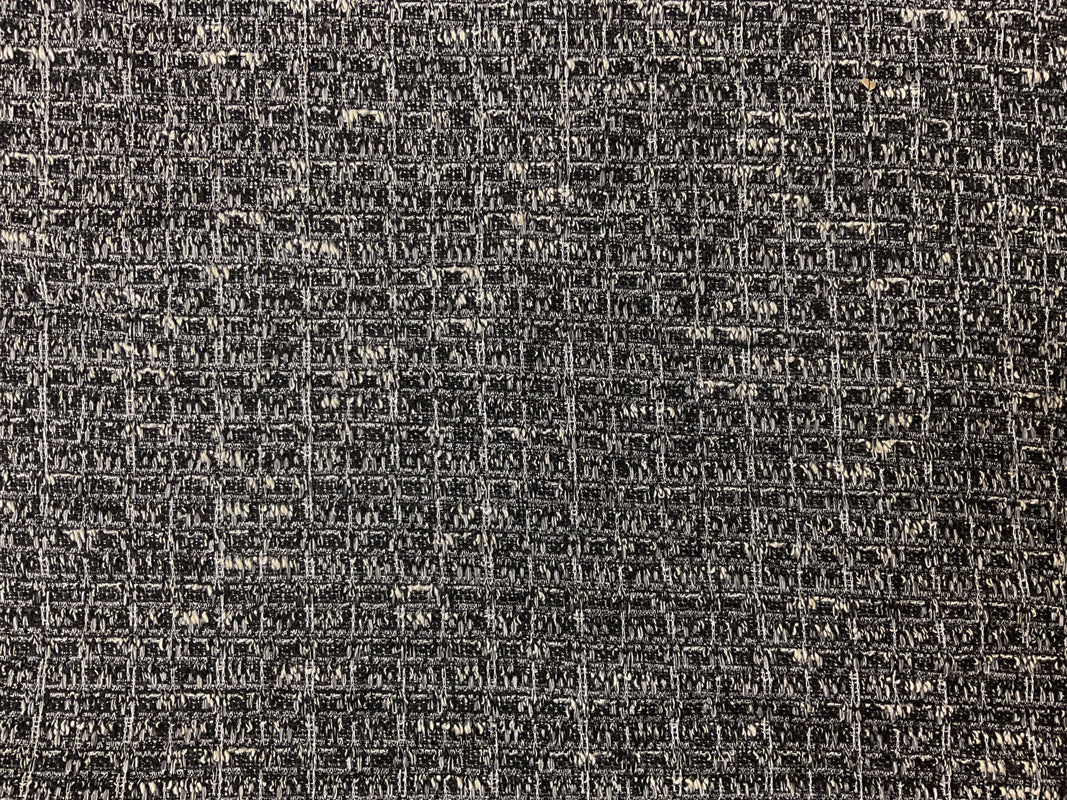 Black-Silver-Multi Poly Blend Texture Boucle Novelty Knit Fabric