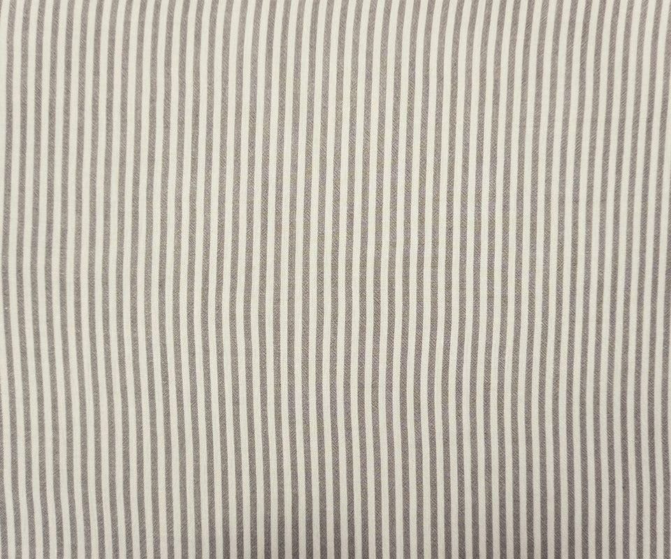 Gray-White Famous Maker Rayon Stripe Crepon Woven Fabric
