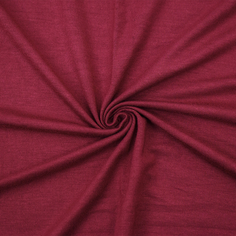 Burgundy Red Bamboo Solid Stretch Jersey Knit Fabric