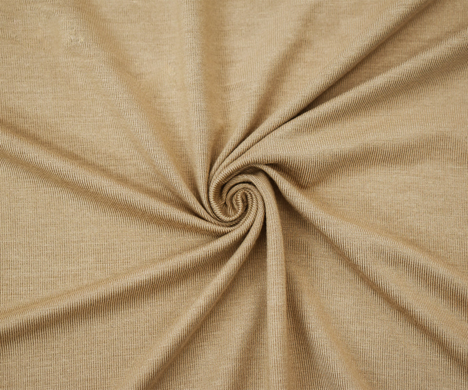 Brown Bamboo Solid Stretch Jersey Knit Fabric