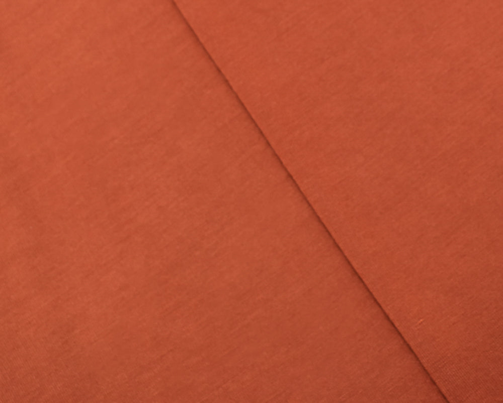 Orange Bamboo Solid Stretch Jersey Knit Fabric