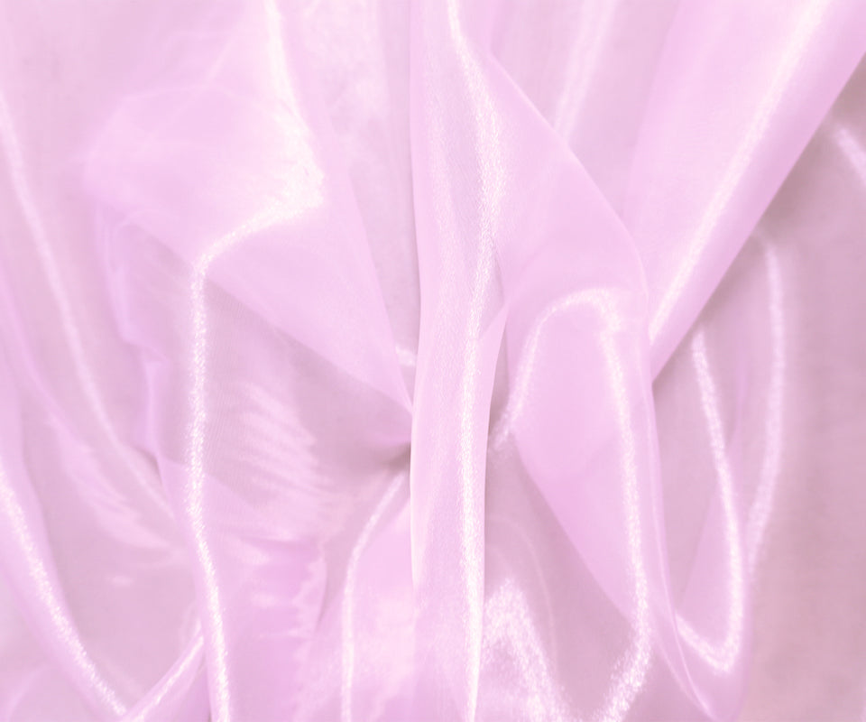Light Purple Polyester Organza Woven Fabric