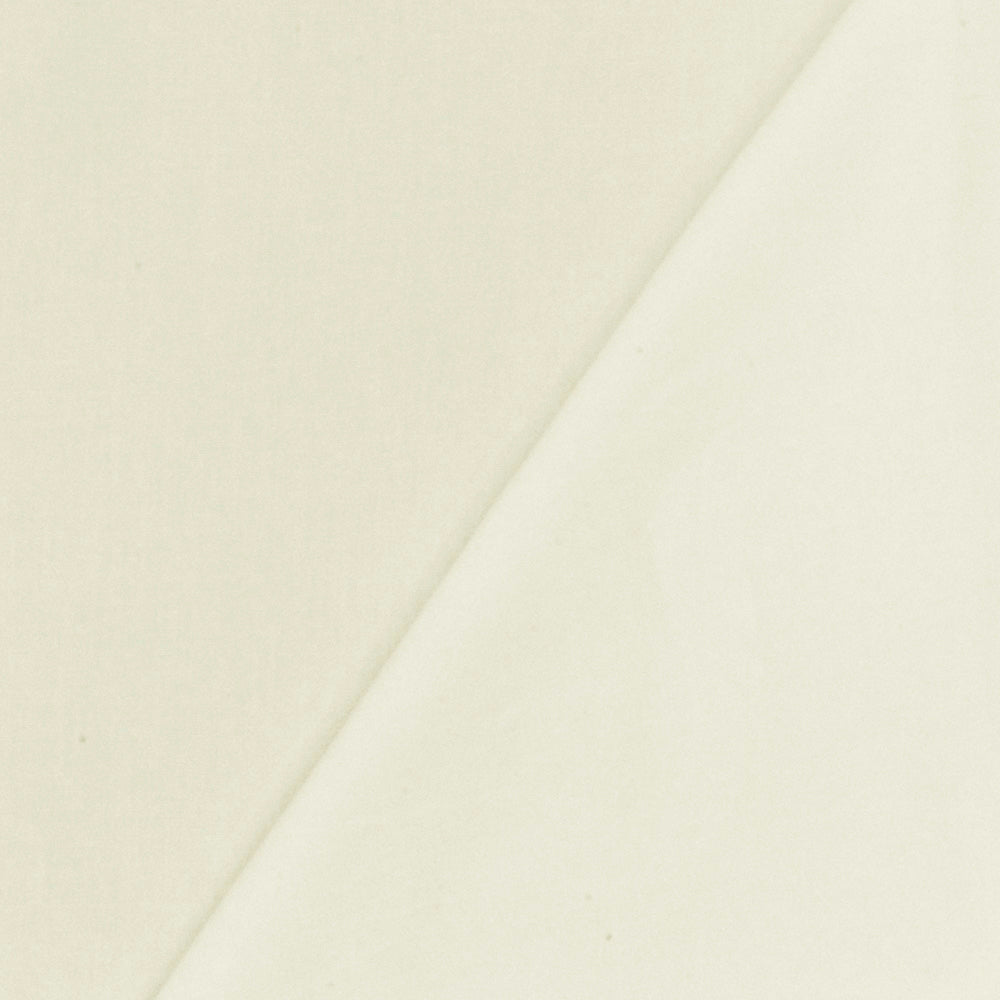 Rice Ivory Solid Stretch Cotton Poplin Woven Fabric
