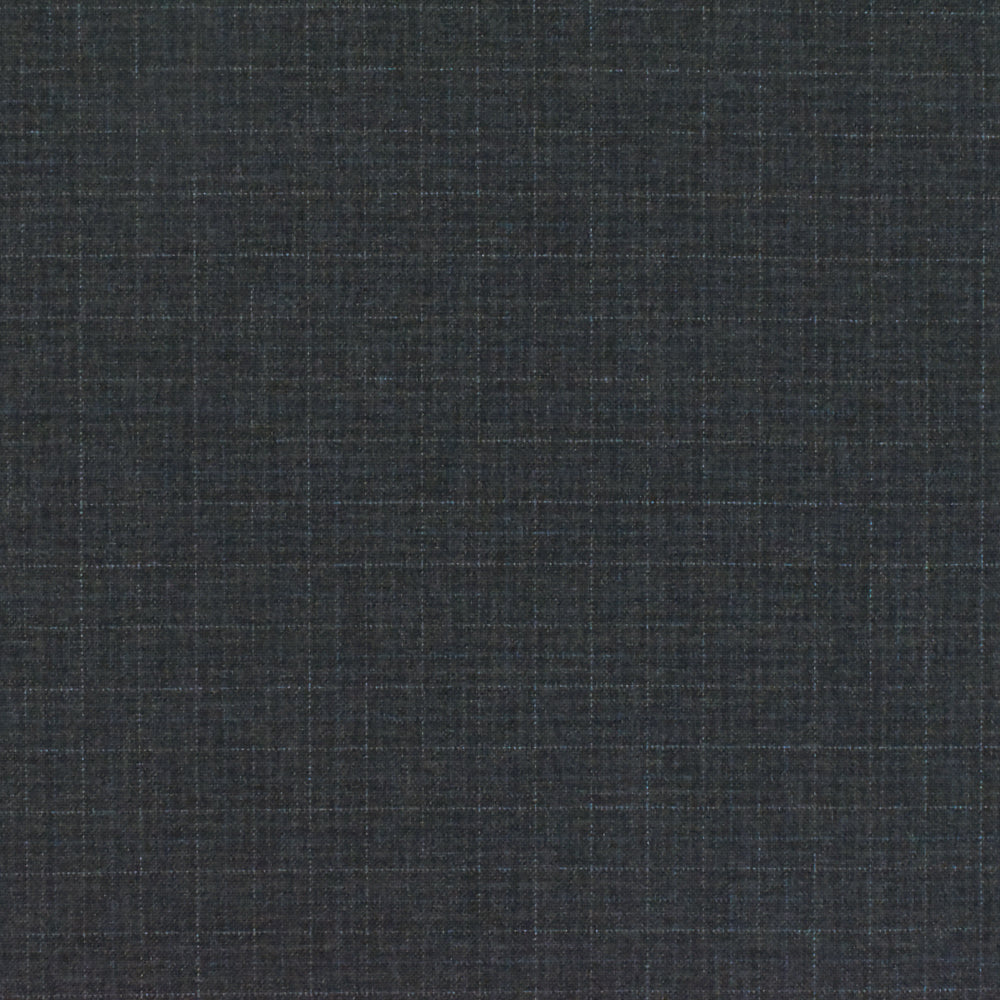 Shadow Gray-Blue-Gray Faded Check Wool-Poly Woven Suiting Fabric
