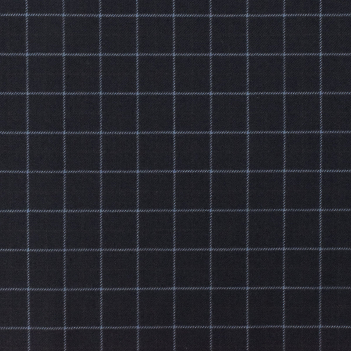 Cold Navy-Gray-Multi Check Wool-Poly Twill Woven Suiting Fabric