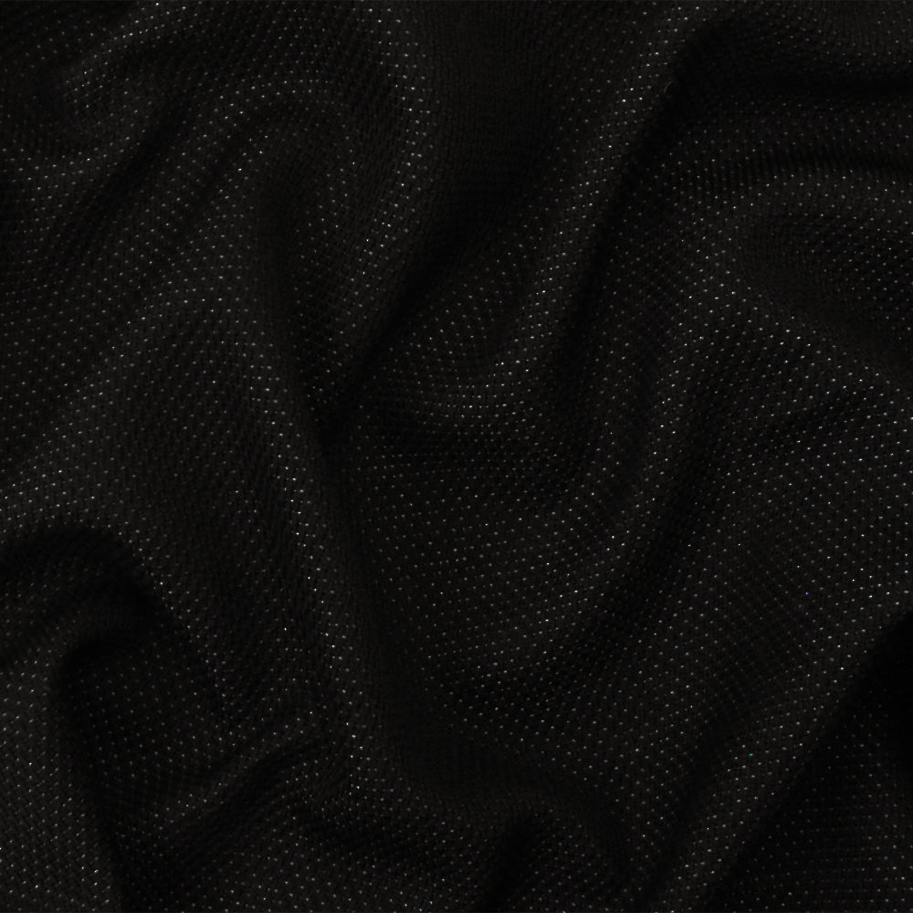 Black-Gray Texture Stretch Poly Spandex Double Knit Fabric