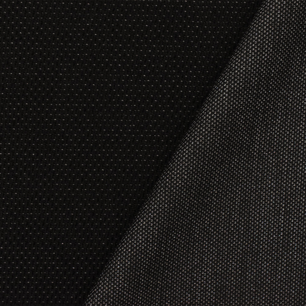 Black-Gray Texture Stretch Poly Spandex Double Knit Fabric