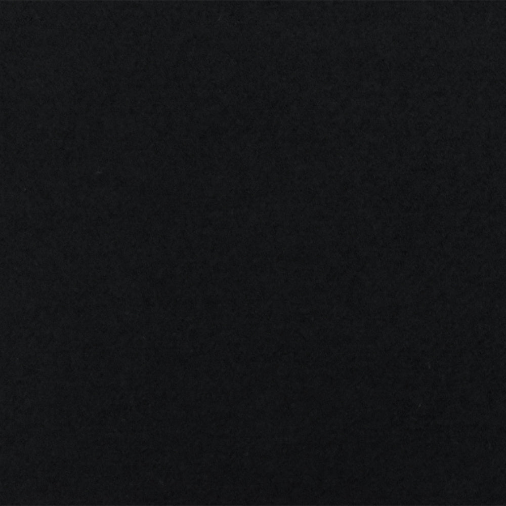 Black Solid Wool Brushed Boucle Knit Jacketing Fabric