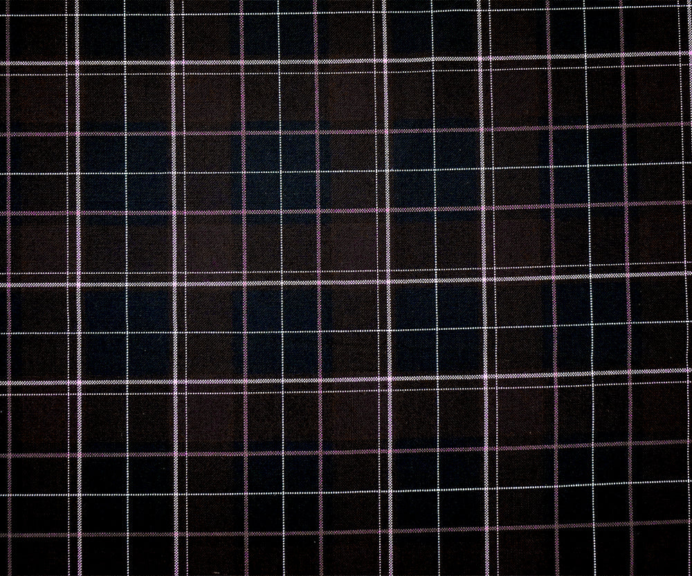 Burgundy Red-Black-Multi Poly-Wool Plaid Woven Shirting Fabric