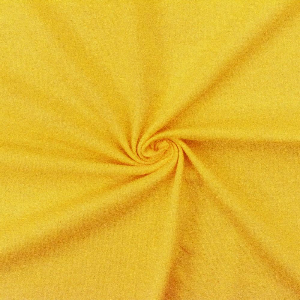 Yellow Solid Stretch Cotton Spandex Jersey Knit Fabric