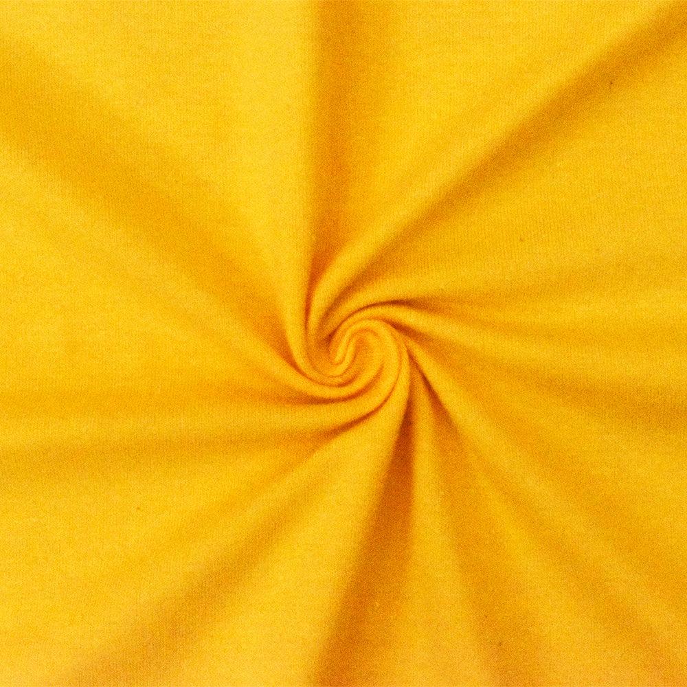 Yellow Solid Stretch Cotton Spandex Jersey Knit Fabric