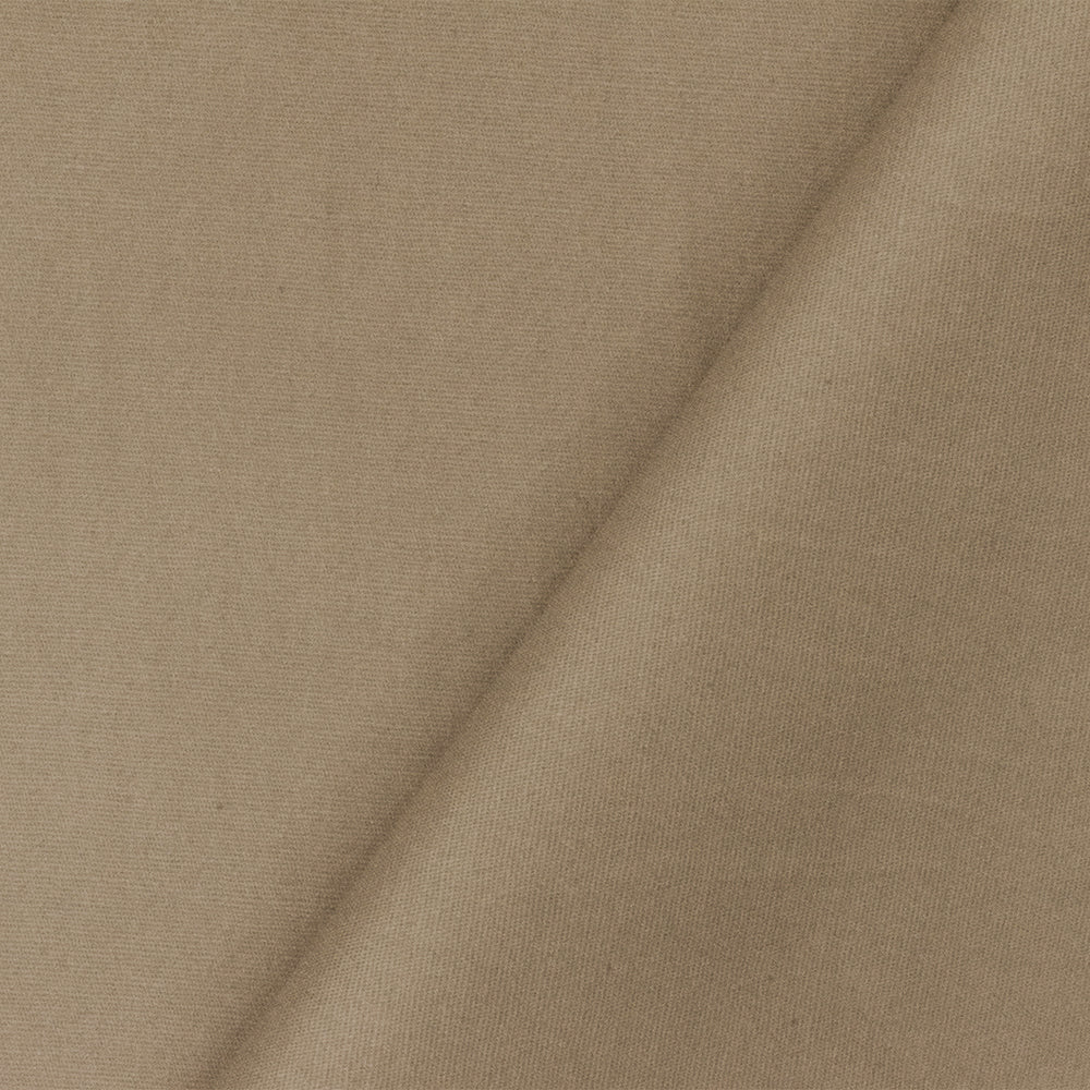 Taupe Beige Solid Cotton Stretch Spandex Poplin Woven Fabric