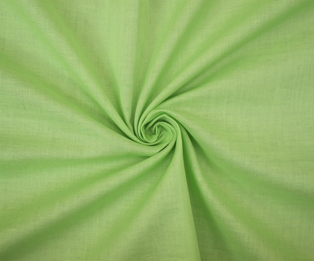 Light Green Cotton Solid Batiste Woven Fabric
