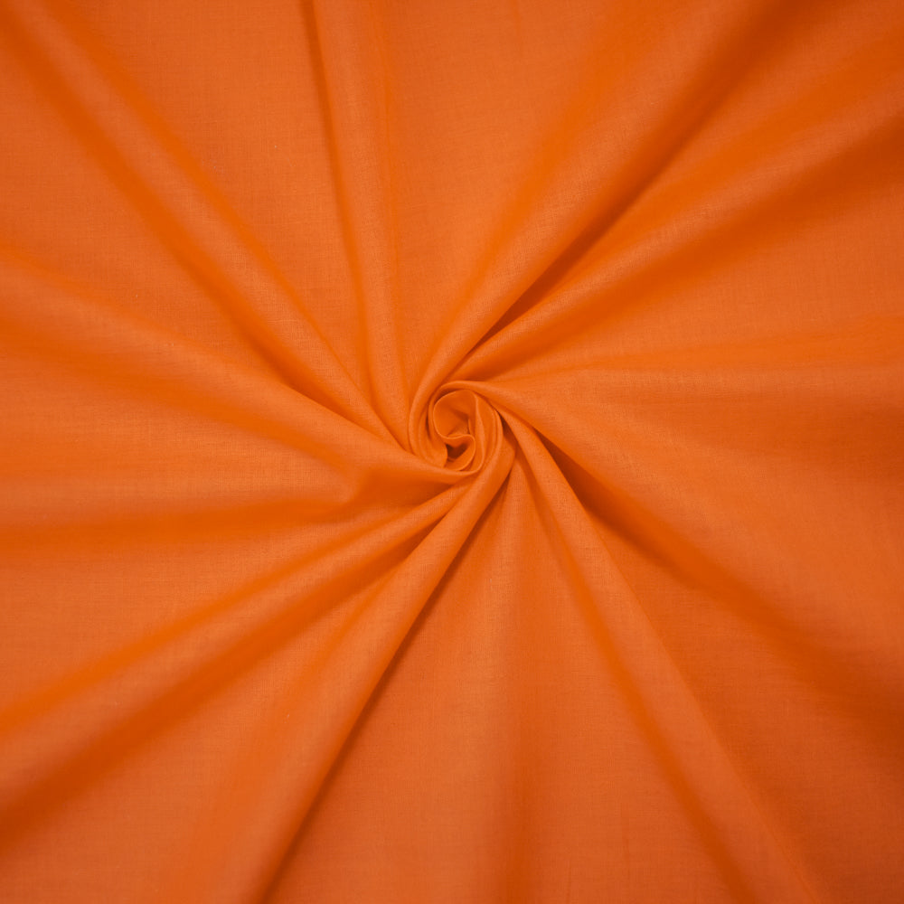 Orange Cotton Solid Voile Woven Fabric