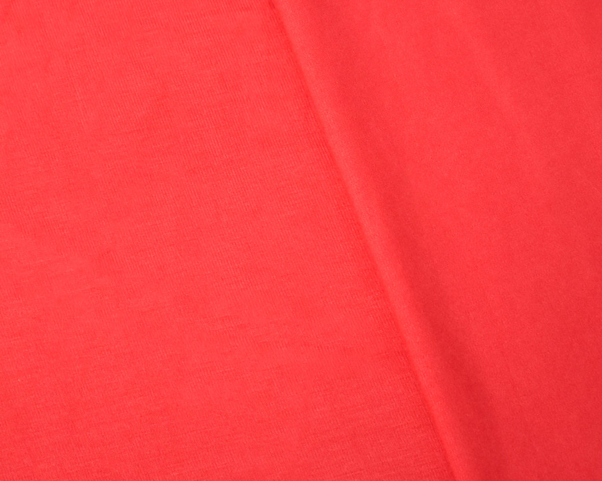 Coral Red Bamboo Stretch Spandex Solid Jersey Knit Fabric