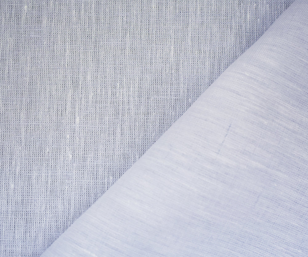 Light Purple-White Spence Bryson Texture Slub Irish Linen Chambray Fabric