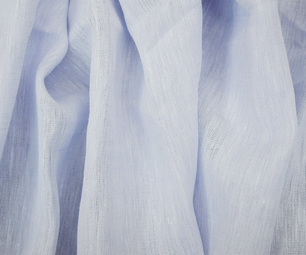 Light Purple-White Spence Bryson Texture Slub Irish Linen Chambray Fabric