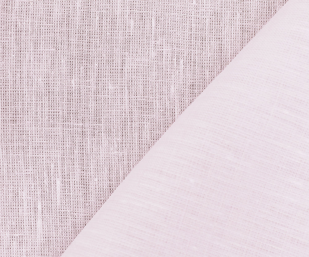 Pastel Pink-White Spence Bryson Texture Slub Irish Linen Chambray Fabric