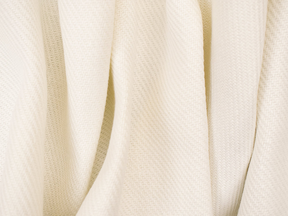 White Moygashel Twill Irish Linen Solid Woven Home Decorating Fabric