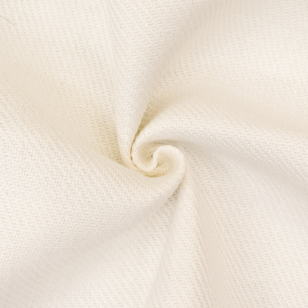 White Moygashel Twill Irish Linen Solid Woven Home Decorating Fabric