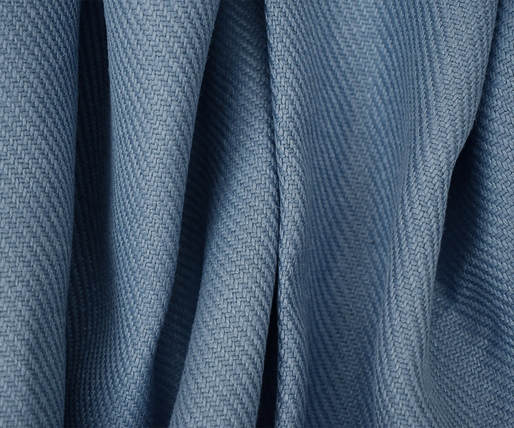 Periwinkle Blue Moygashel Twill Irish Linen Solid Woven Home Decorating Fabric