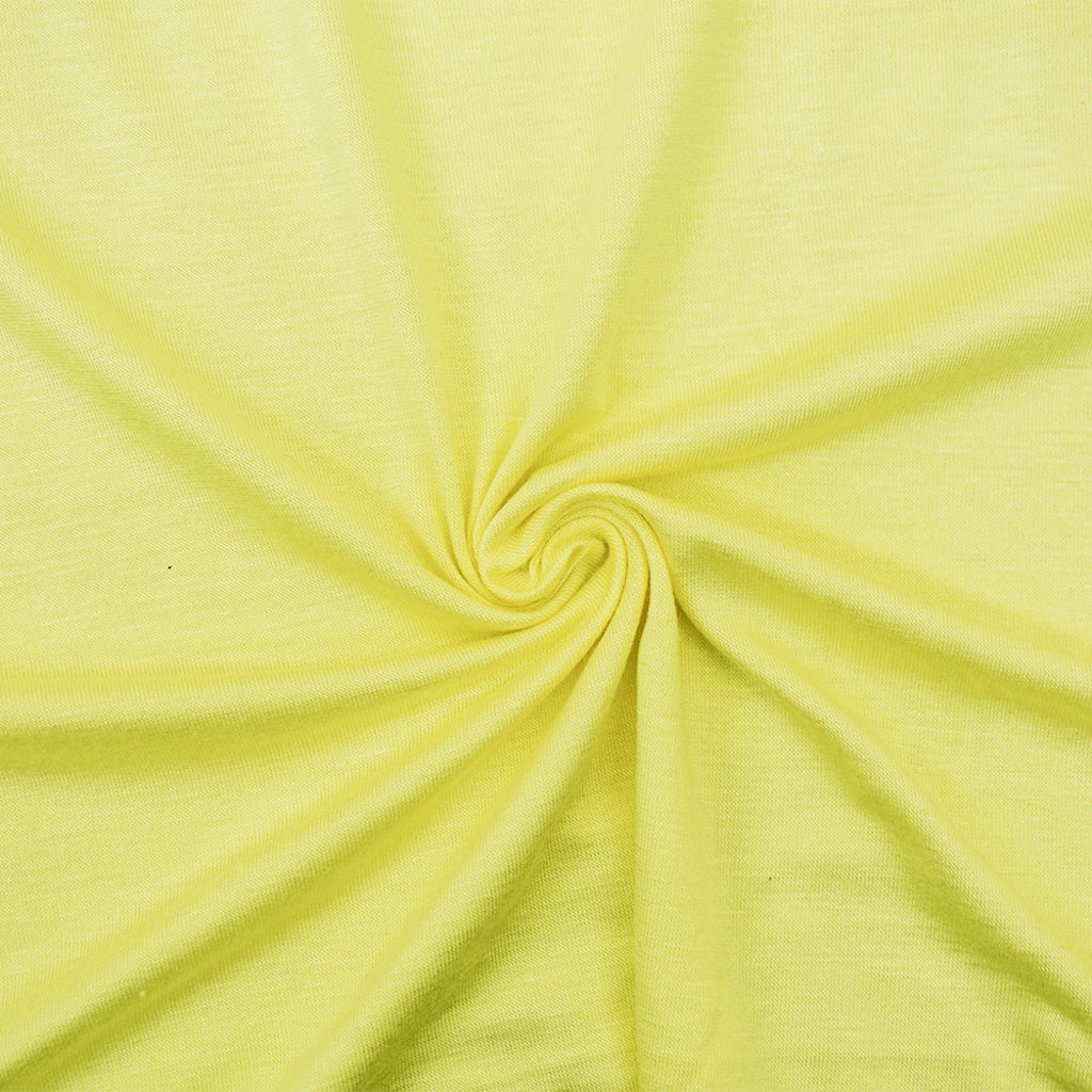 Yellow Bamboo Solid Stretch Jersey Knit Fabric