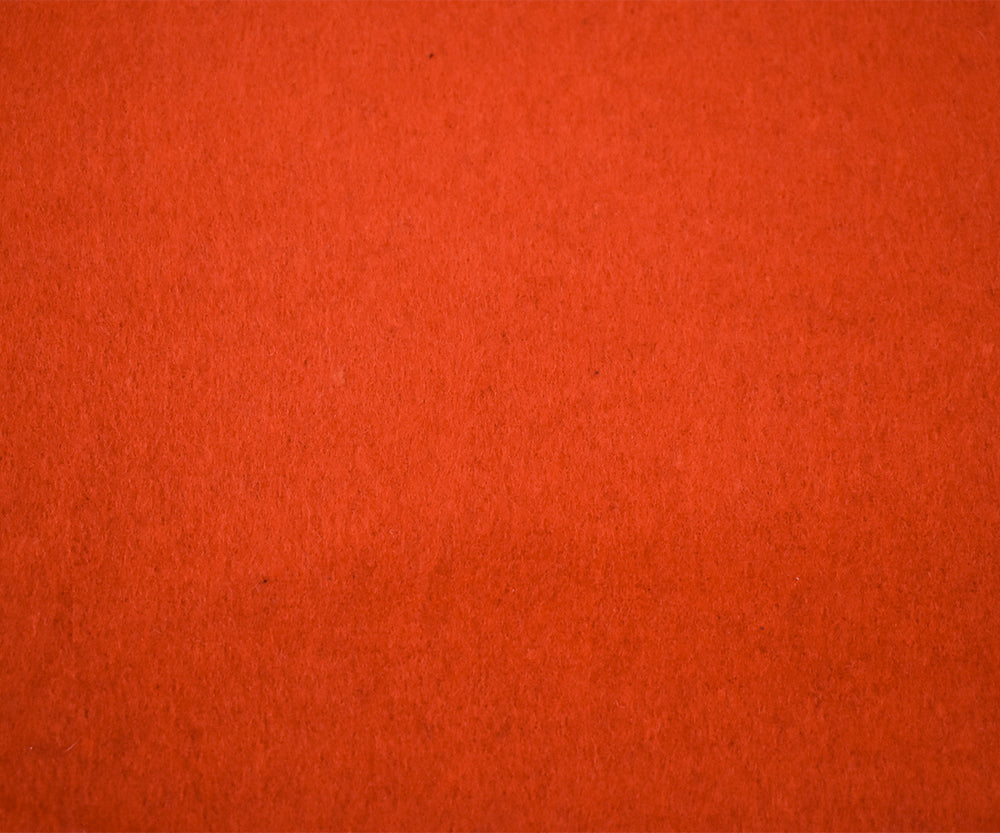 Orange Melton Wool-Poly Blend Solid Brush Double Woven Jacketing Fabric