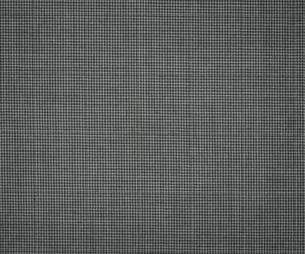 Gray-Black Poly-Wool Houndstooth Check Shirting Woven Fabric
