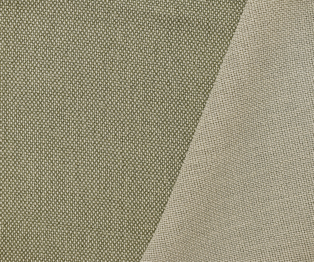 Off-White-Green Polyester Texture Semi-Sheer Dobby Woven Fabric
