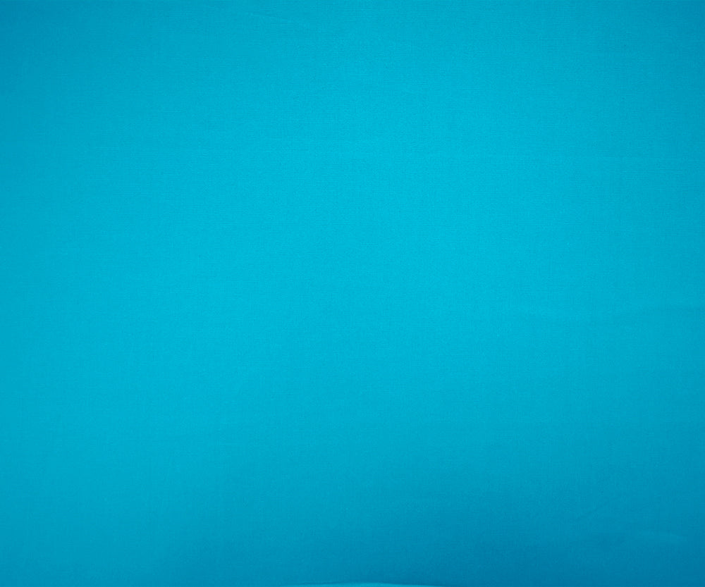 Turquoise Cotton Solid Stretch Spandex Poplin Woven Fabric