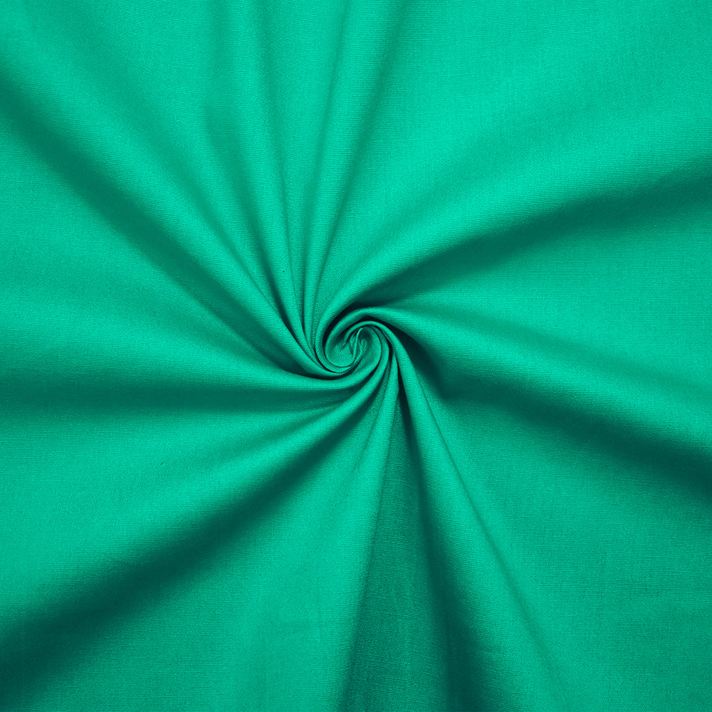 Green Ivory Cotton Solid Stretch Spandex Poplin Woven Fabric