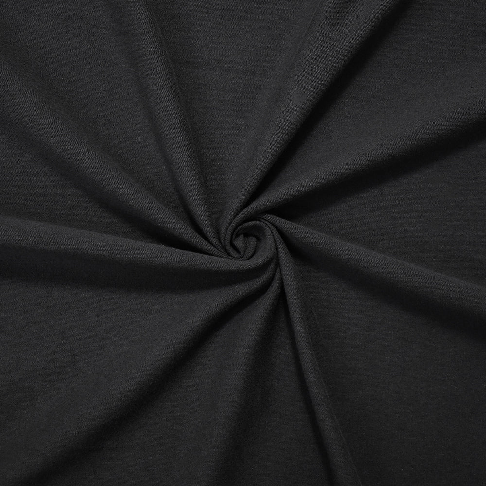 Charcoal Gray Solid Cotton Spandex Knit Fabric - 10 oz - Reorderable