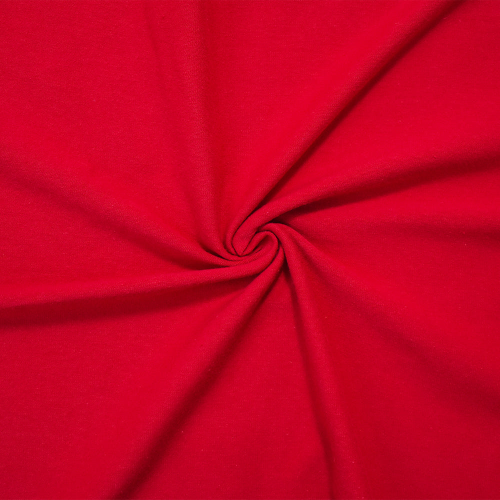 True Red Solid Cotton Spandex Knit Fabric - 10 oz - Reorderable