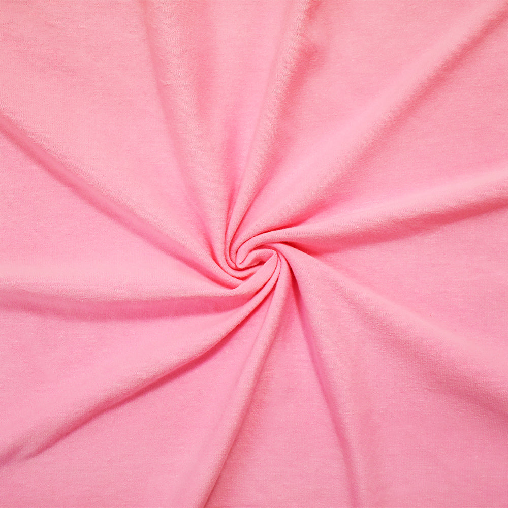 Pink Solid Cotton Spandex Knit Fabric - 10 oz - Reorderable