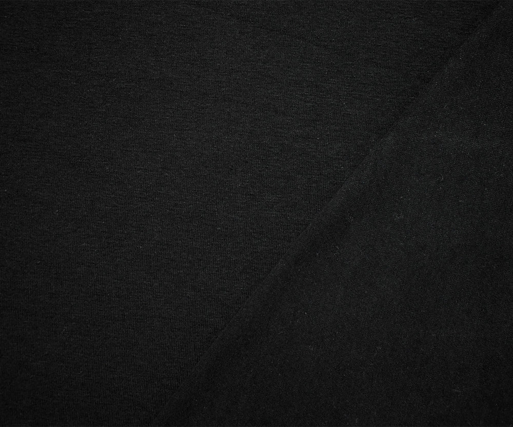 Black Solid Cotton Spandex Knit Fabric - 10 oz - Reorderable