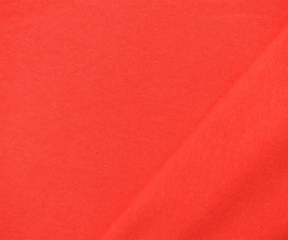 Koi Orange Solid Cotton Spandex Knit Fabric - 10 oz - Reorderable