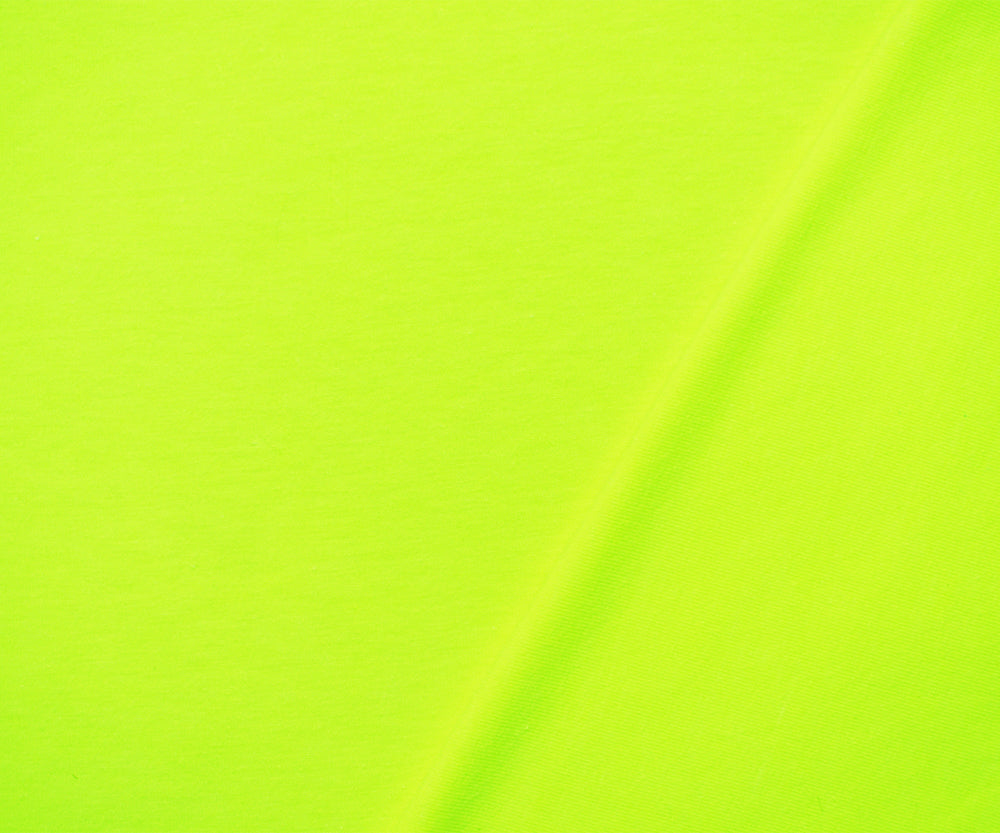 Neon Heather Yellow Solid Cotton Spandex Knit Fabric - 10 oz - Reorderable