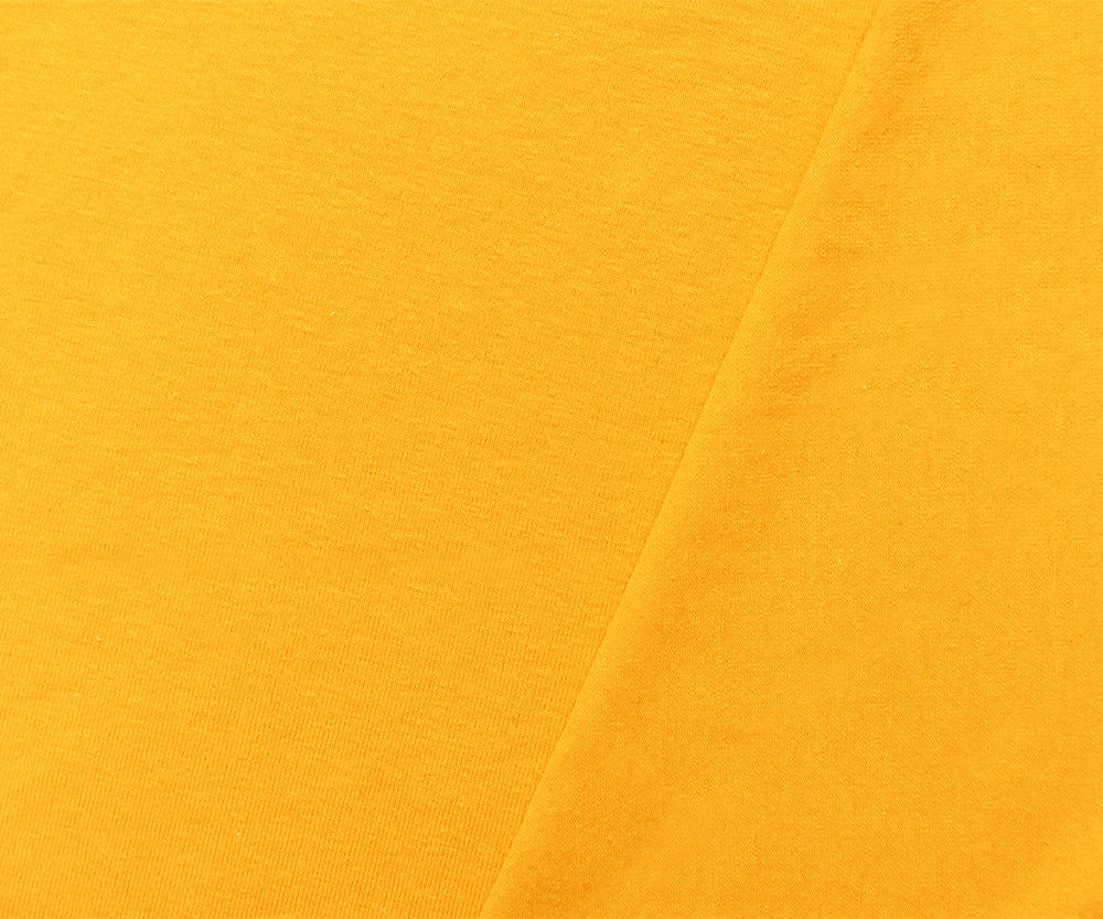 Yellow Cotton Solid Stretch Spandex Jersey Knit Fabric